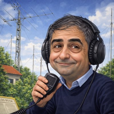 Caricature de Didier, radioamateur F1SYH